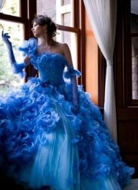 Niebieska suknia ślubna 6
