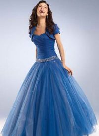 Niebieska suknia ślubna 7