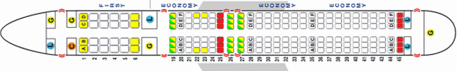 Boeing 757 200 - layout salonu2