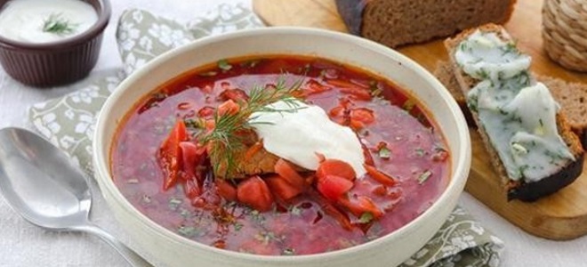 Украјински борсх - рецепт са пасуљима