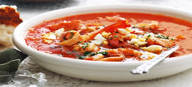 Tomato Bouillabaisse - receptová polévka