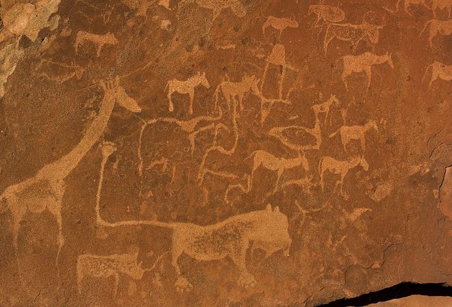 Наскальная живопись бушменов, Намибия