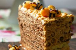 včelí koláč se švestkami