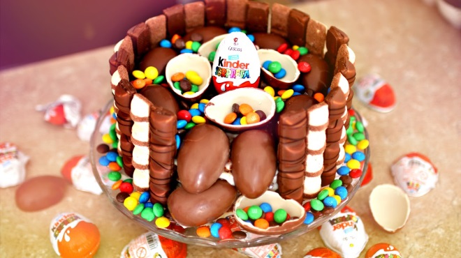 Как да направите торта "Kinder изненада" декор идеи 6