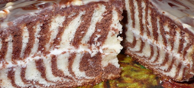 Zebra koláč s tvarohem