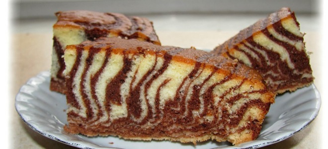 Zebra koláč na majonézu