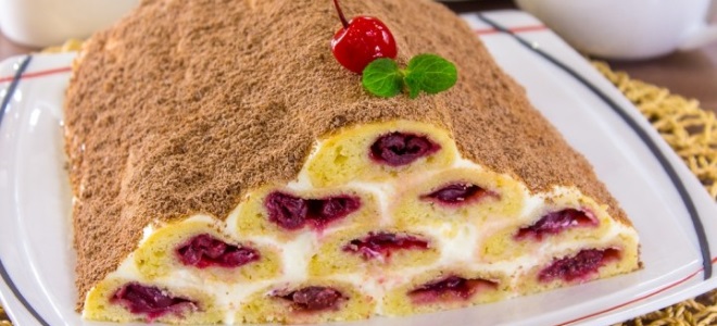 recept dort klášterní chata s třešničkou