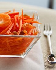 моркова салата с оранжево и кашу