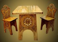 Vyřezávaný dřevěný nábytek18