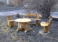 Градински резбовани мебели3