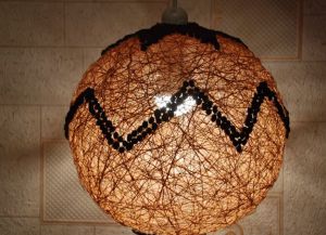 Lampa abażurowa DIY do żyrandola17