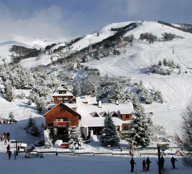 Популярный горнолыжный курорт