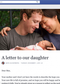 Письмо Марка Цукерберга дочери и заявление о благотворительном взносе