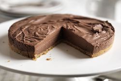 čokoládový tvarohový koláč v pomalém sporáku