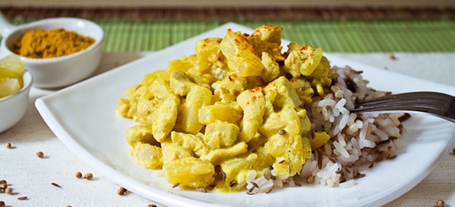 przepis na curry z kurczakiem i ryżem