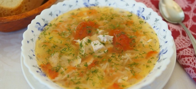 пилешка супа с домати и картофи