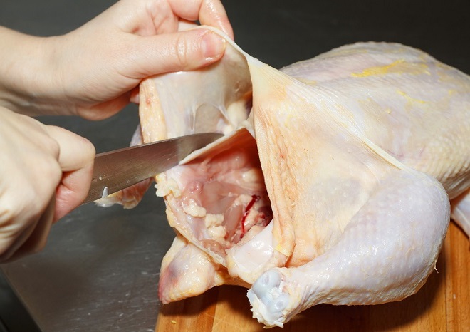 kako sjeckati piletinu za punjenje palačinki