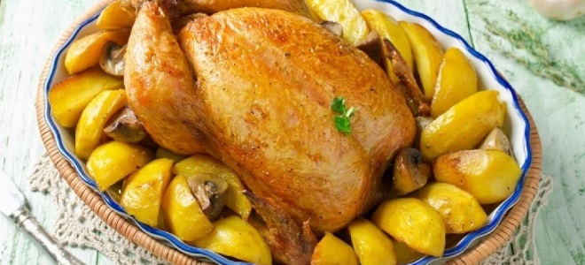 пилешка рецепта с гъби