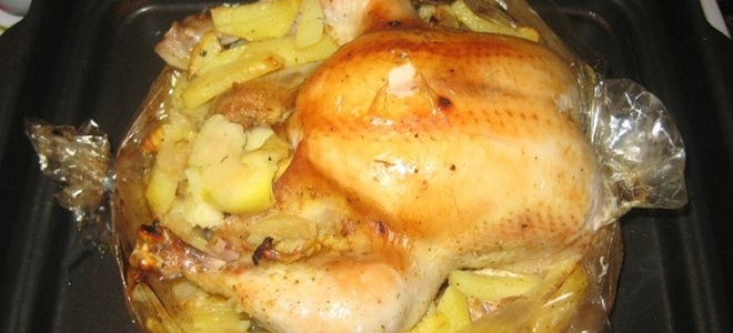 Kurczak z ziemniakami w rękawie w piekarniku