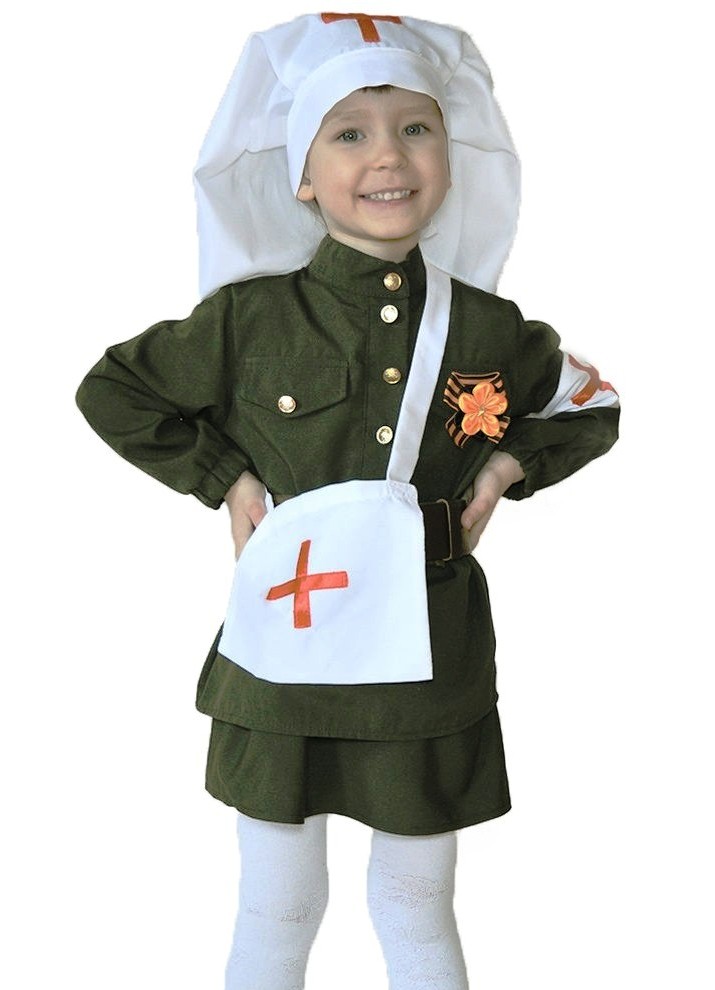 детска костюма за момичета на 9 май