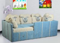 Детски разтегателен диван със страни 8