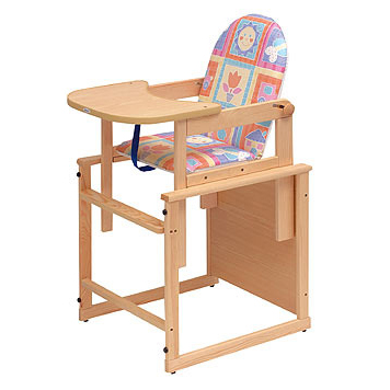 Dětská židle krmení dřevěnou 7