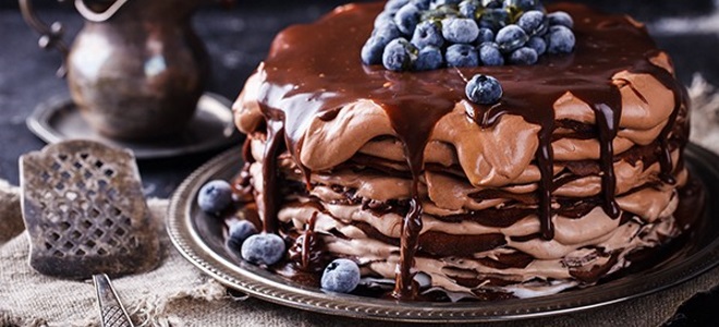 Шоколадова торта за декорация на крем