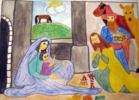 Božične risbe otrok 6