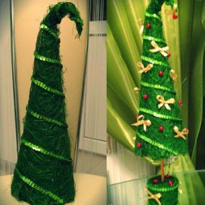 Božićno drvce s sisalom - majstorska klasa4