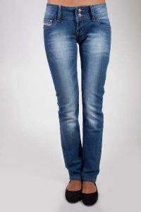 Klasyczne proste damskie jeansy 3