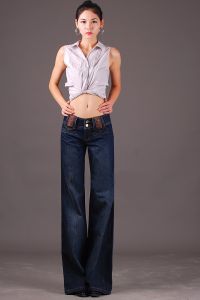 Klasyczne proste damskie jeansy 7