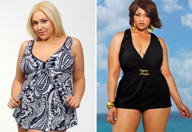 plážové oblečení pro obézní ženy