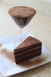 Cocktail Tiramisu s čokoladnim pudingom