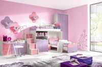 růžová barevná tapeta pro ložnici 3