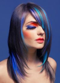 barevné prameny vlasů 1