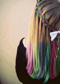 цветни нишки на косата 4
