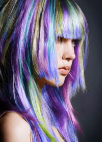 цветни нишки на косата 7