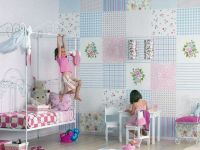 Kombinovaný tapetový papír pro dětskou ložnici 5