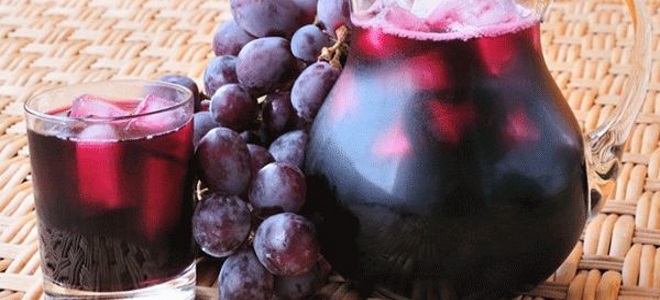 skoncentrowany kompot z winogron na zimę