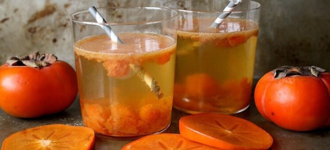 Persimmon in Mandarin Compote