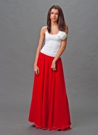 dlouhá korálová sukně 1
