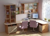 ъглово бюро с надстройка и шкафове 4