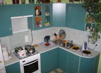 ъглов кухненски комплект за малка кухня 1