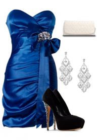 kostiumowa biżuteria do niebieskiej sukienki 4