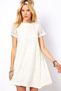 Bawełniana biała sukienka 1