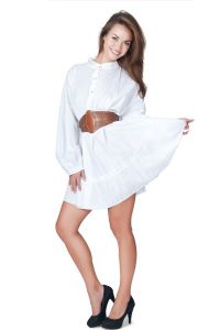 Pamučna bijela haljina 7