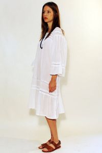 Bawełniana biała sukienka 8