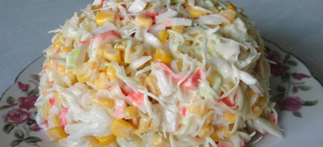 Crab salata - recept za kupus bez riže