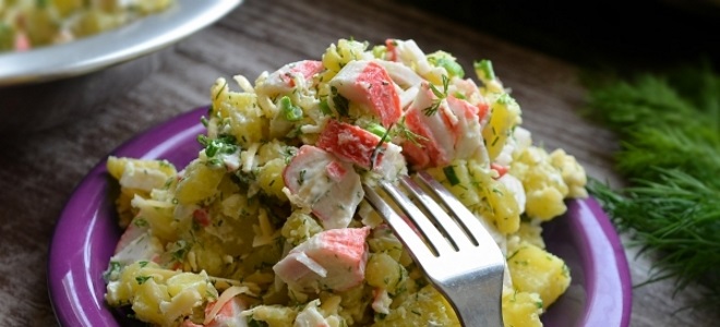 Crab salata - recept bez riže s krumpirom