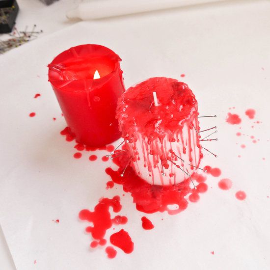 krvavé svíčky pro halloween